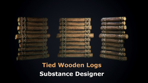 Tied Wooden Logs - Substance Designer