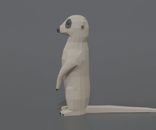 ArtStation - Low Poly Cartoon Meerkat | Game Assets