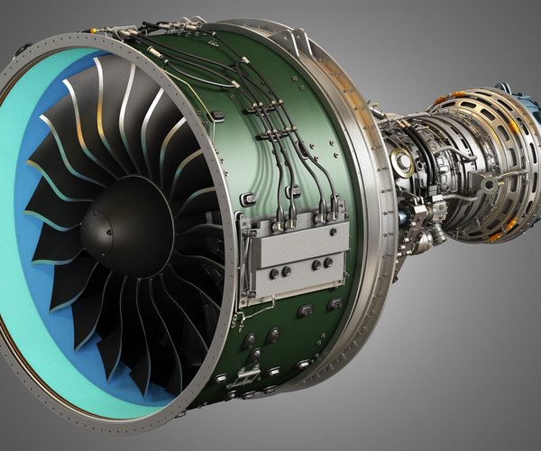 ArtStation - PW GTF Geared Turbofan Engine 3D model | Resources