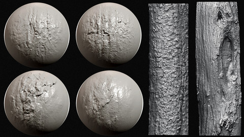 Zbrush - Bark Brushes Vol.2