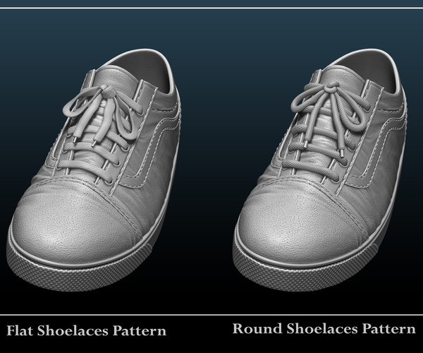 how to make shoe laces with zbrush