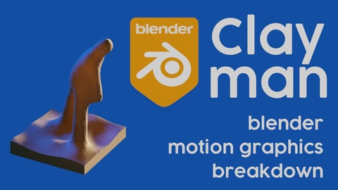 Clay man: a Blender motiondesign study (FREE)