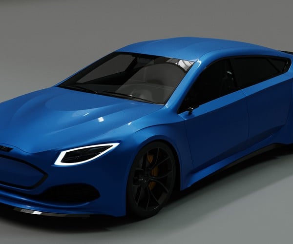 ArtStation - Generic 4 door electric Sports Car | Resources