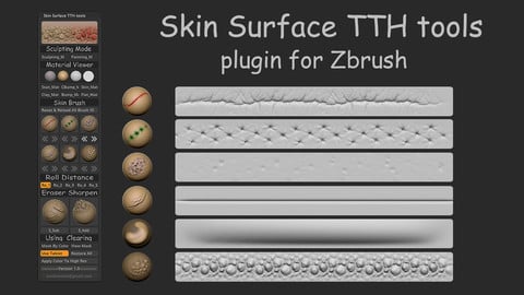 Skin Surface TTH tools plugin for Zbrush