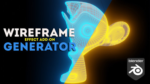Wireframe generator effect : Blender Add-on