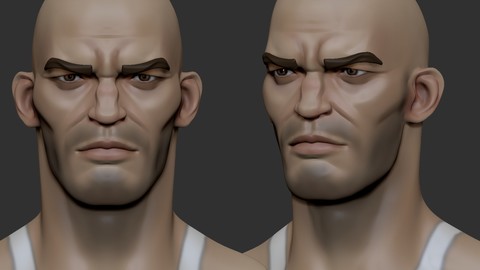 Stylized head male44