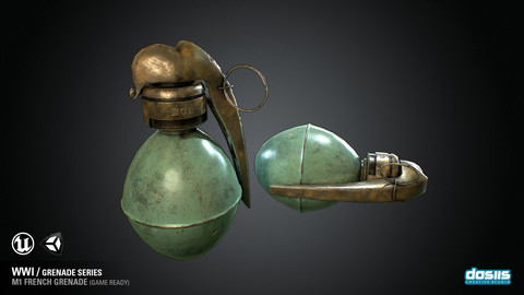 M1 French Grenade - WWI Grenade Series (Game Ready)