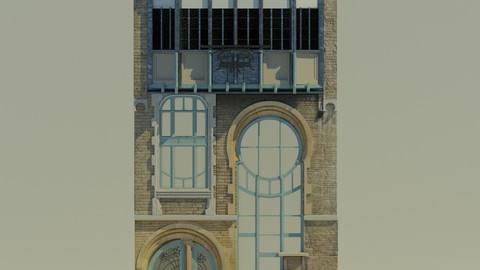 Art Nouveau Pack ( 6 rue du lac bruxelles + traditional glass pane art nouveau assets)