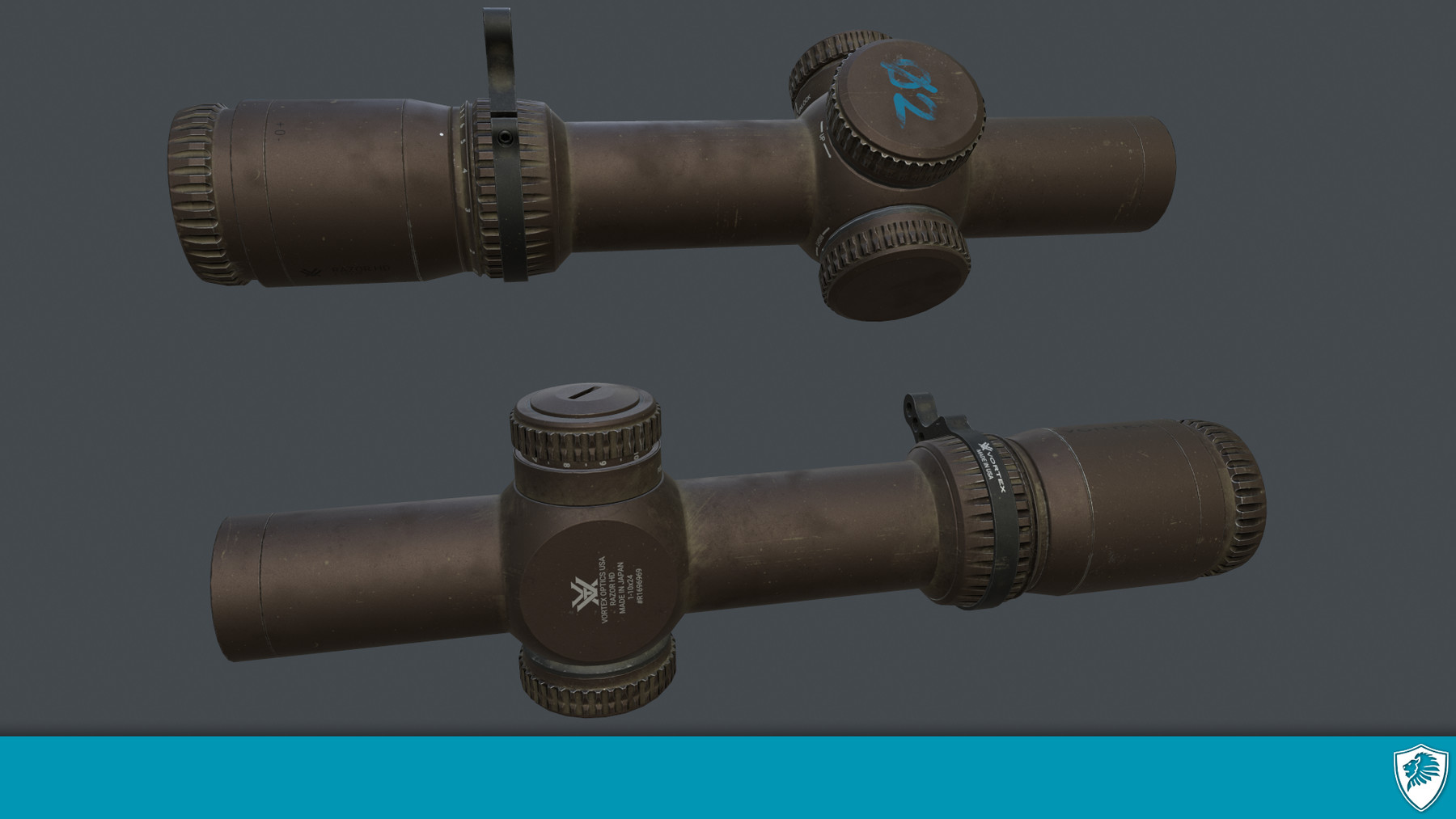 ArtStation Vortex Razor HD Gen III 110 LPVO Low Poly Game Assets