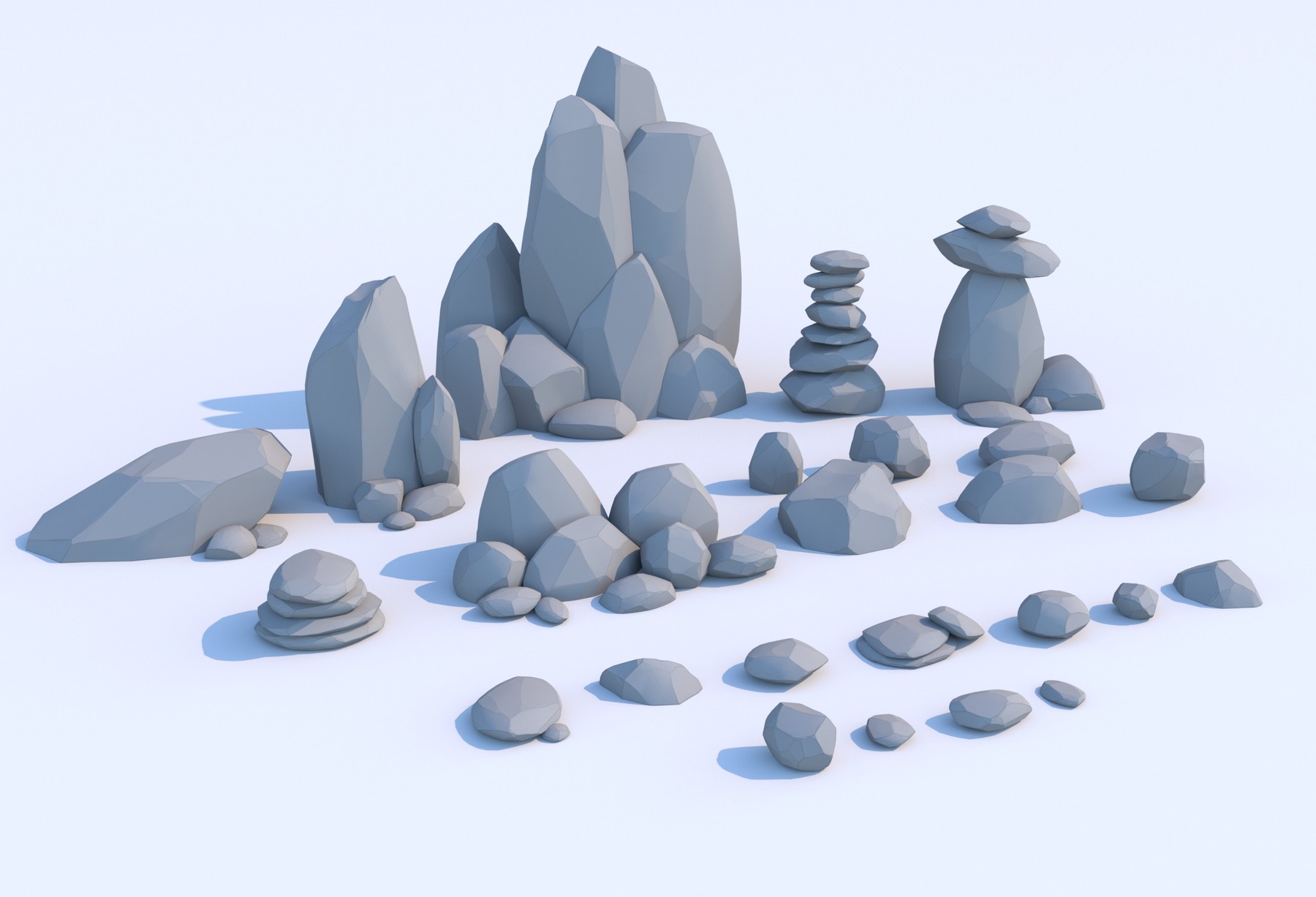 ArtStation - rocks-low poly | Game Assets