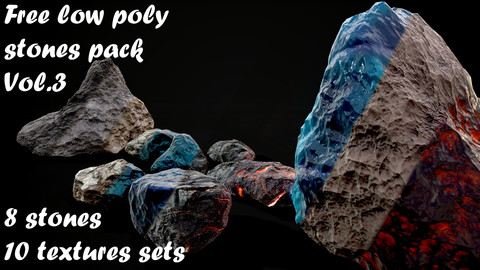 Low poly stones pack Vol.3