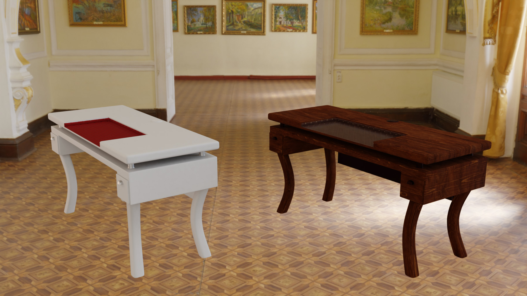 Round Marble Top Table Free 3d Model 3ds Max Vray Open3dmodel 116599