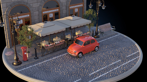 Fiat 500 & Italian Cafè