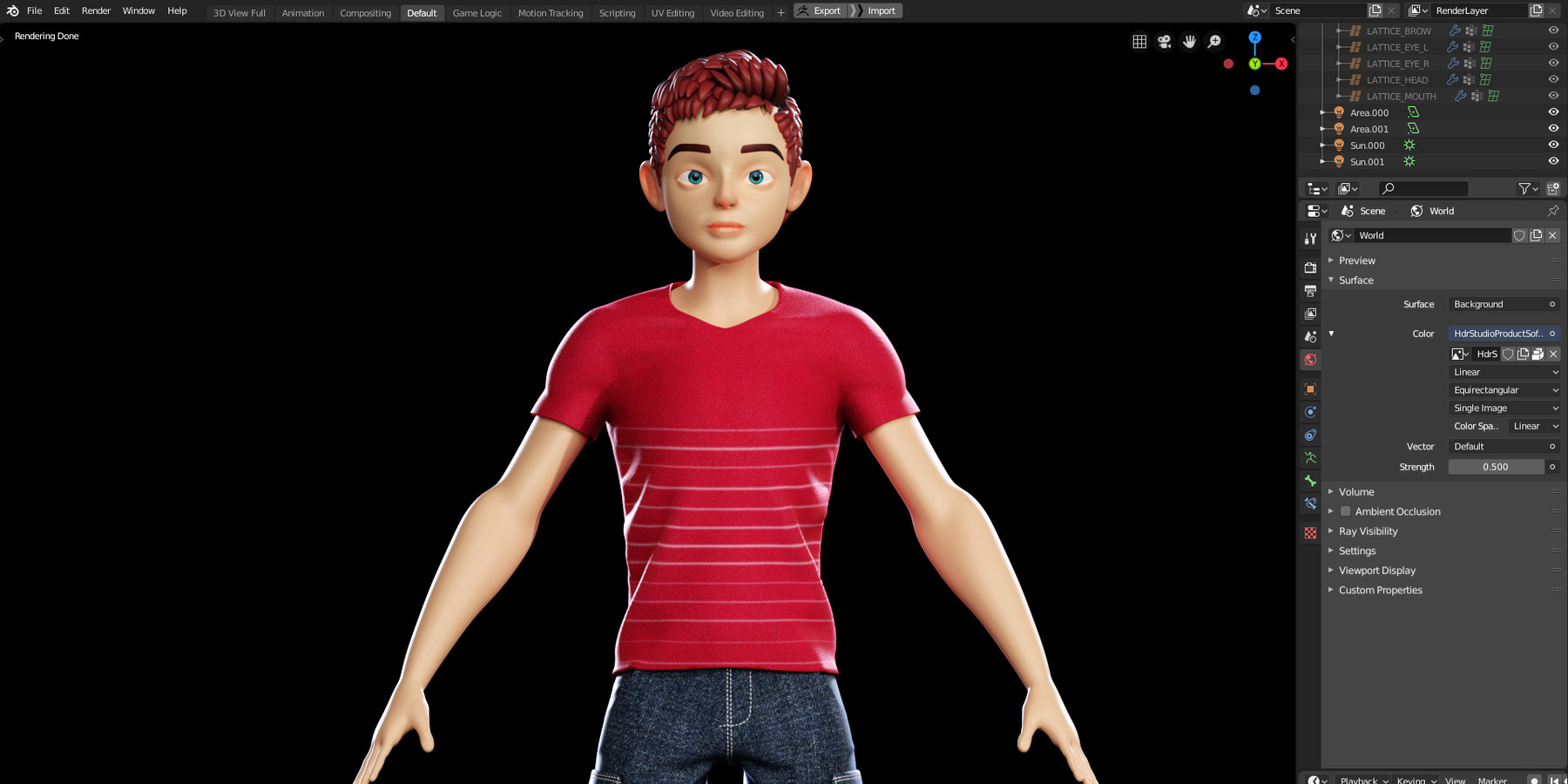 ArtStation - Rigged - Stylized Character Boy - Trang - Blender Cycles ...