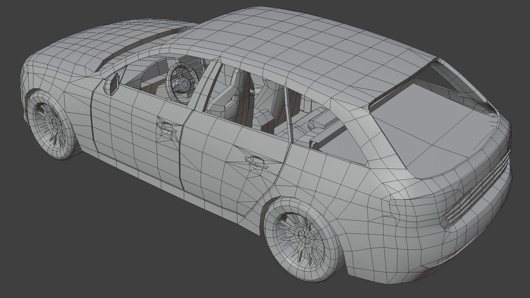 ArtStation - Generic Station Wagon Car With Interior Lowpoly 3D Model ...