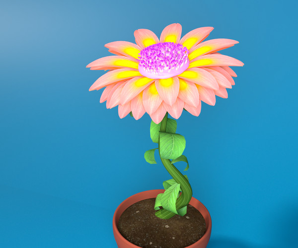 ArtStation Daisy Flower Animated Game Assets