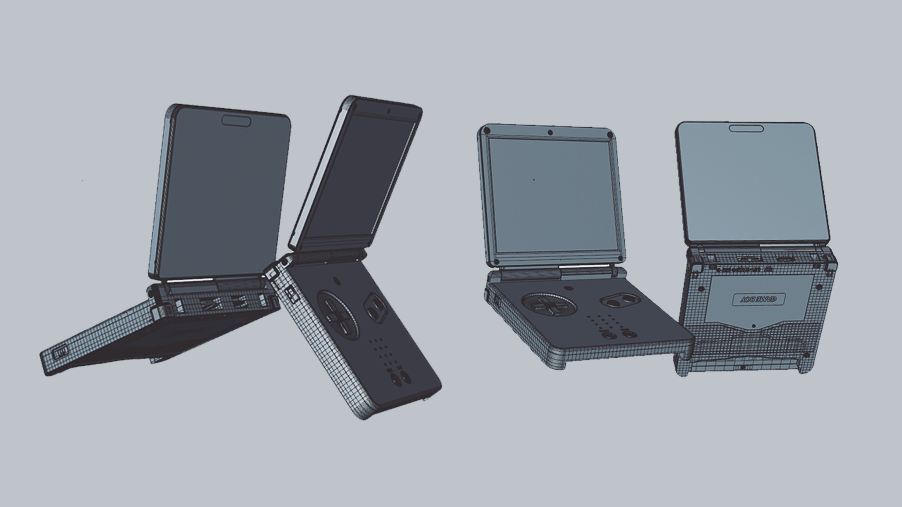 BIM Objects - Free Download! 3D Electronic Devices - Gameboy Advance SP -  ACCA software