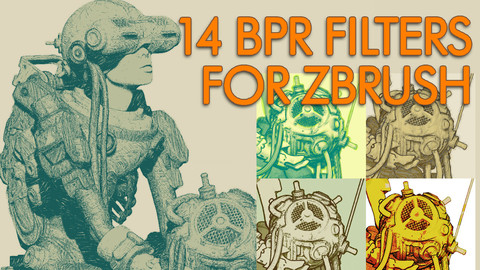 BPR Sketch/Cartoon Shaders for ZBRUSH