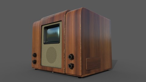 3D Model Old Soviet TV KVN-49
