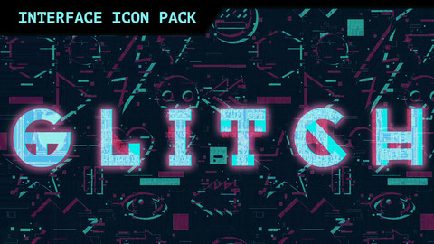 Glitch Icons Set