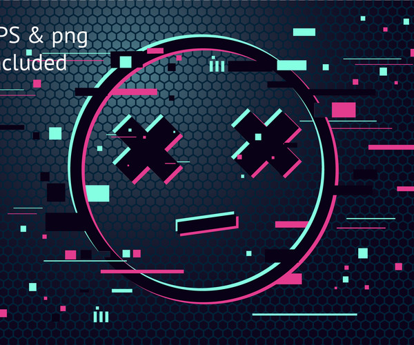 ArtStation Glitch Icons Set Game Assets