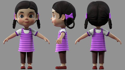 cartoon girl kids child