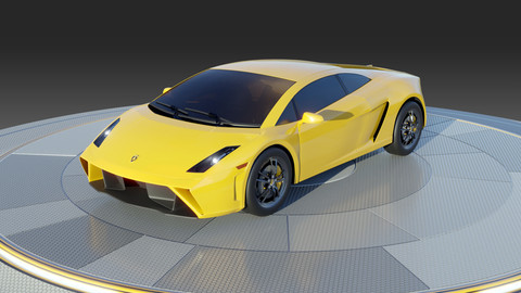 Lamborghini Gallardo (2013) 3d Model (.fbx - .blend)