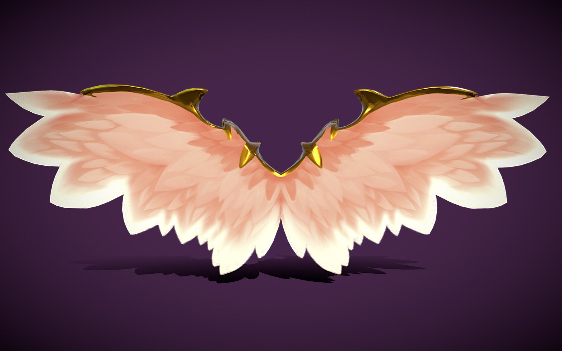 ArtStation - Animated-Low-Poly-Fairy-Angel-Wings | Game Assets