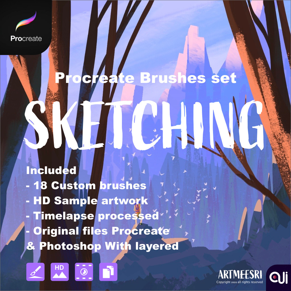 ArtStation Procreate Brushes set Sketching Brushes