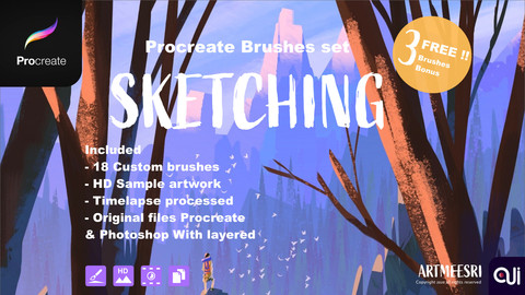 Procreate Brushes set : Sketching