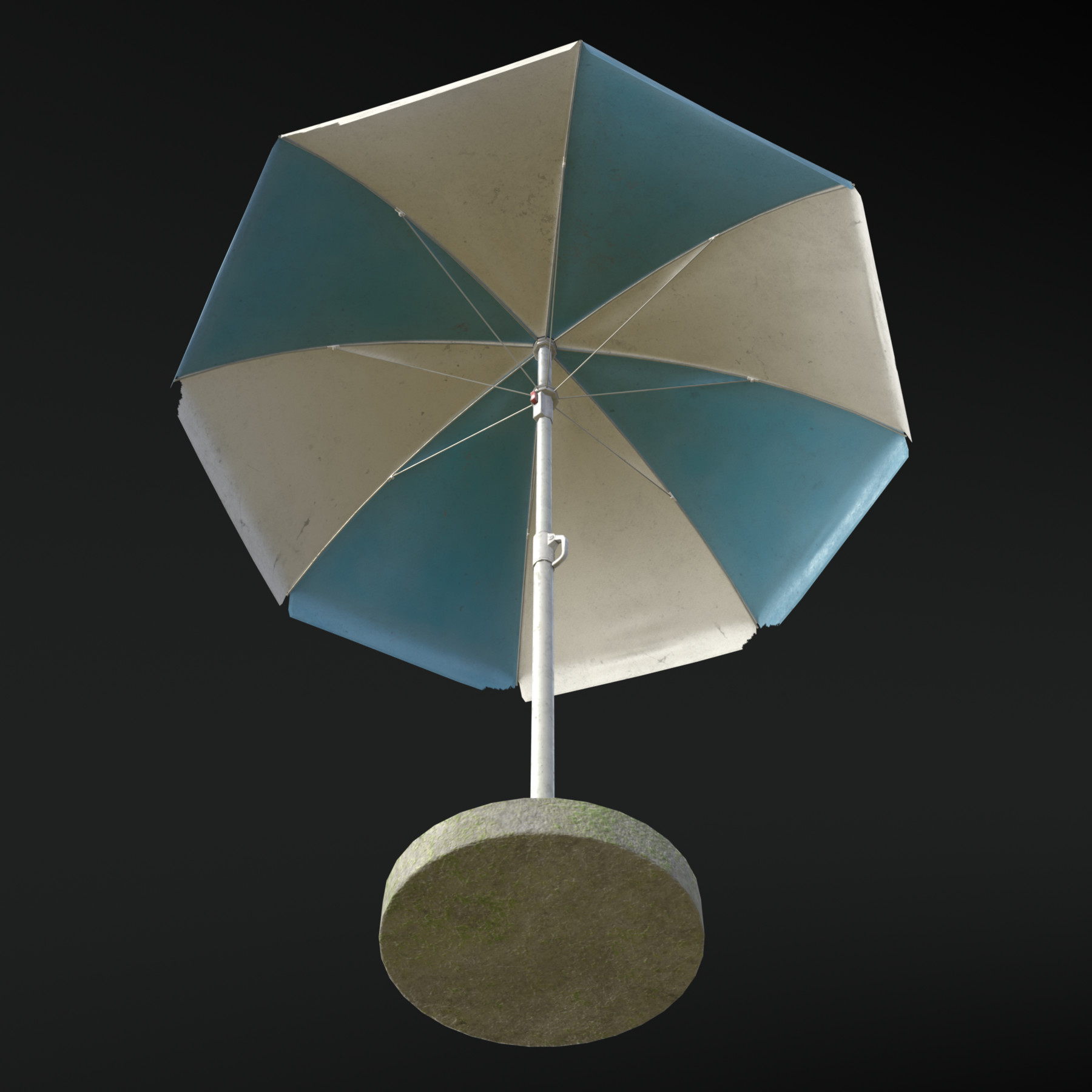 ArtStation Garden Umbrella V2 Clean and Dirty 4 Colours Game Assets