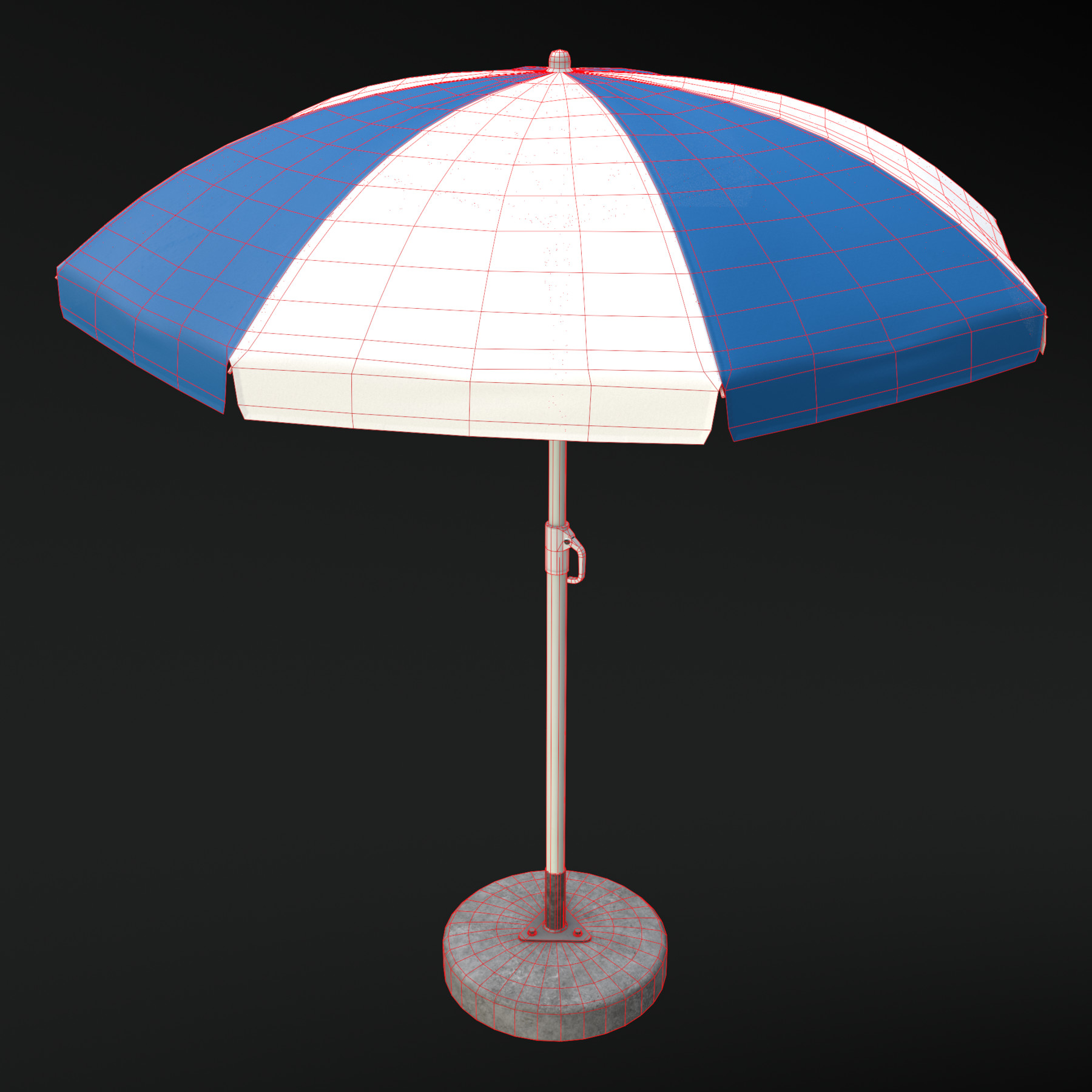 ArtStation Garden Umbrella V2 Clean and Dirty 4 Colours Game Assets