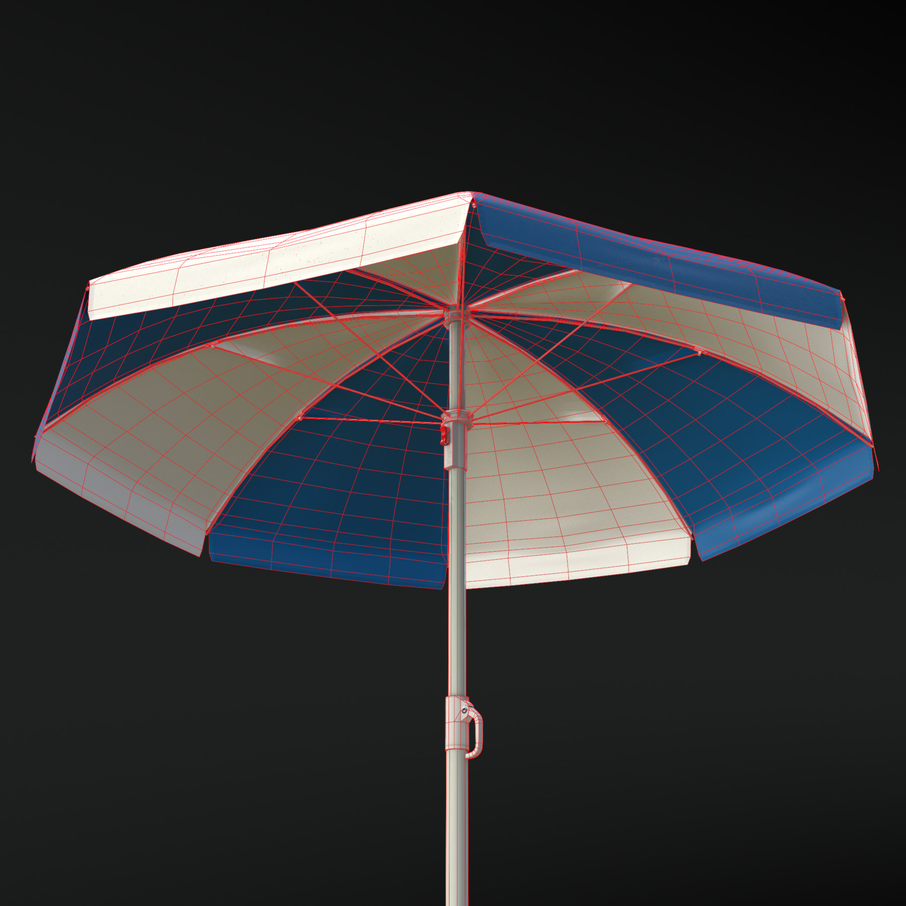 ArtStation Garden Umbrella V2 Clean and Dirty 4 Colours Game Assets