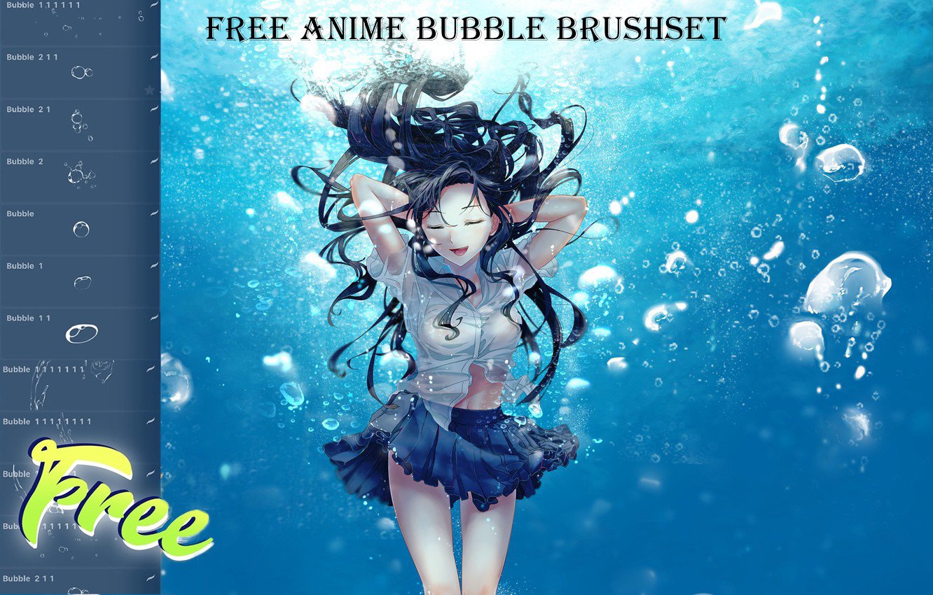 Free anime bubble brushset(for Procreate 5)!