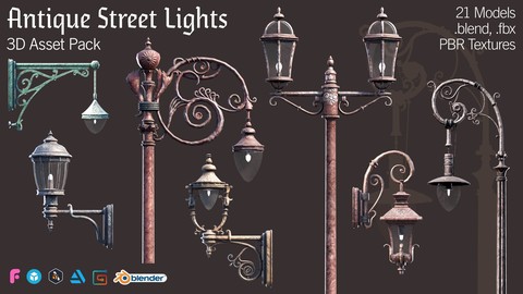Antique Street Lights Asset Pack