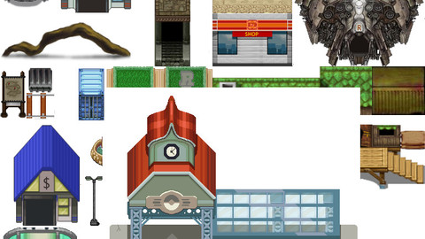 Tileset Pkm insipred and more for  rpg maker