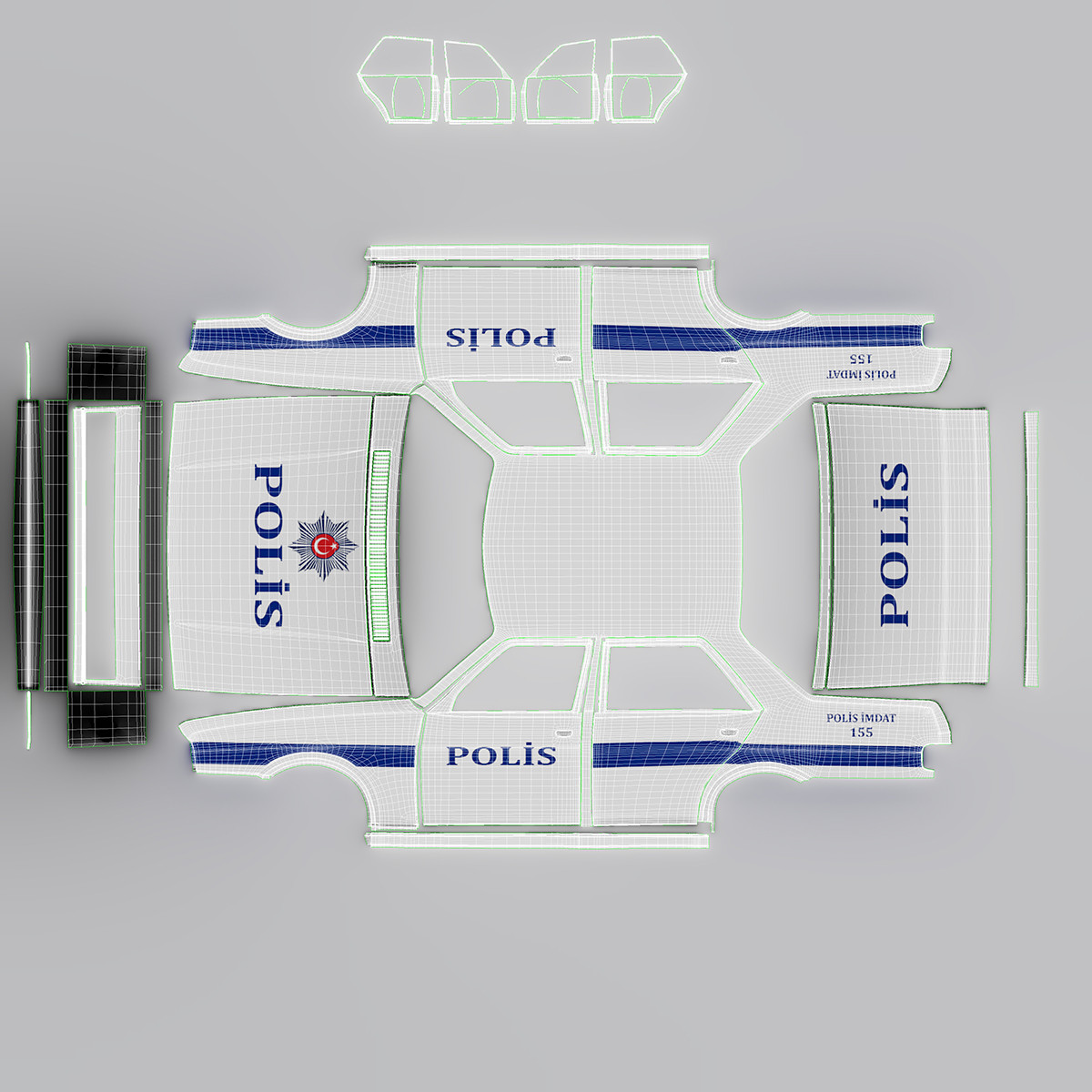 ArtStation - Tofas Dogan SLX Police 3D Model | Game Assets