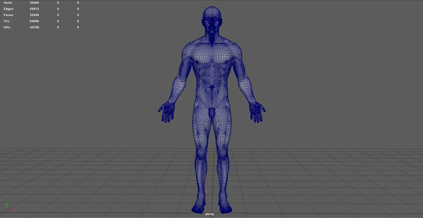 Artstation Anatomically Correct Muscular Male Body Low And High Poly Low Poly 3d Model Resources