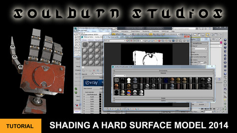 Shading A Hard Surface Model 2014: Texturing A Robot Hand Video Tutorial