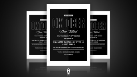 Oktoberfest Typographic Flyer / Poster Template