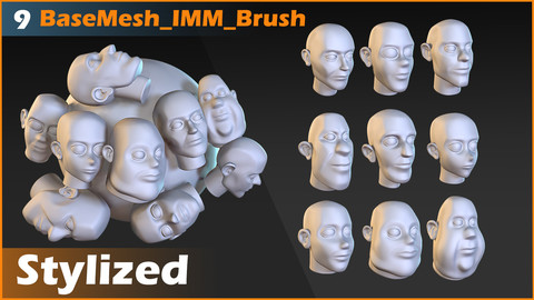 Base Mesh Head  IMM Brush