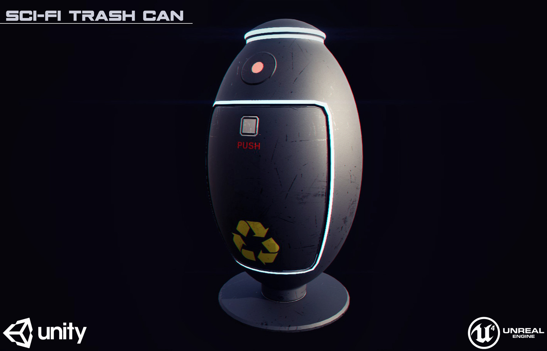 ArtStation - SciFi Trash Can - Real Time/3D Asset/4k Textures/Files(MB ...