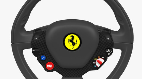 Ferrari Steering Wheel 3D Model