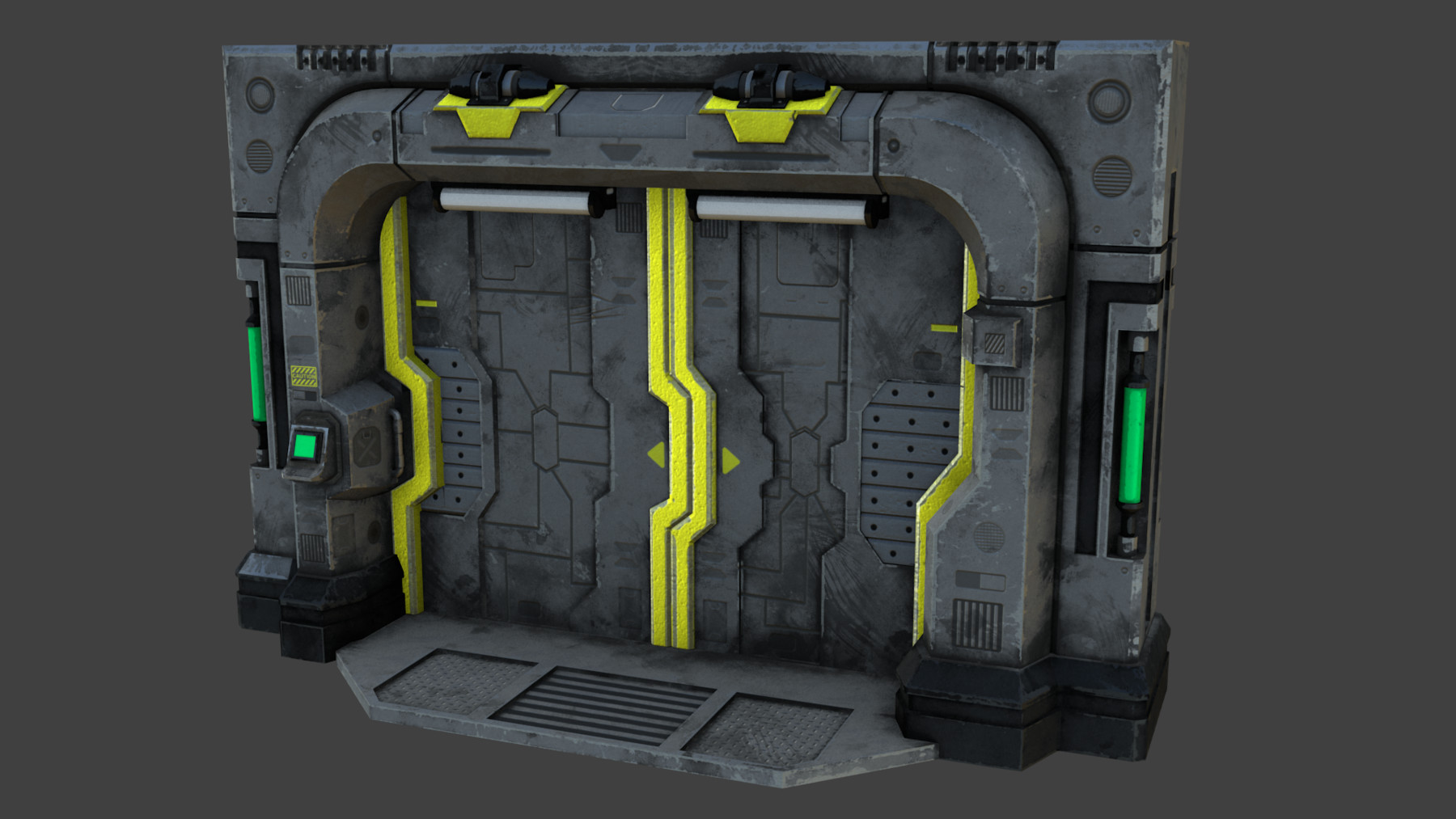 Artstation Sci Fi Blast Door Or Gate Low Poly 3d Model Game Assets