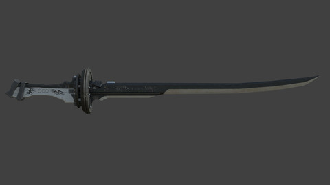 dark blade Low-poly 3D Model