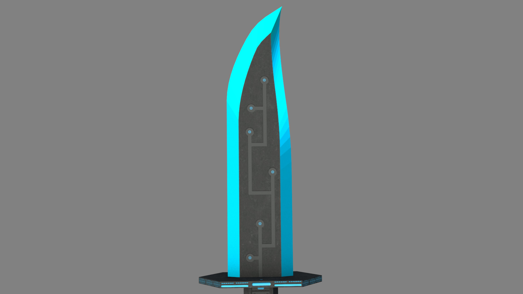 ArtStation - Futuristic Sci-Fi Hunter Knife Low-poly 3D Model | Game Assets