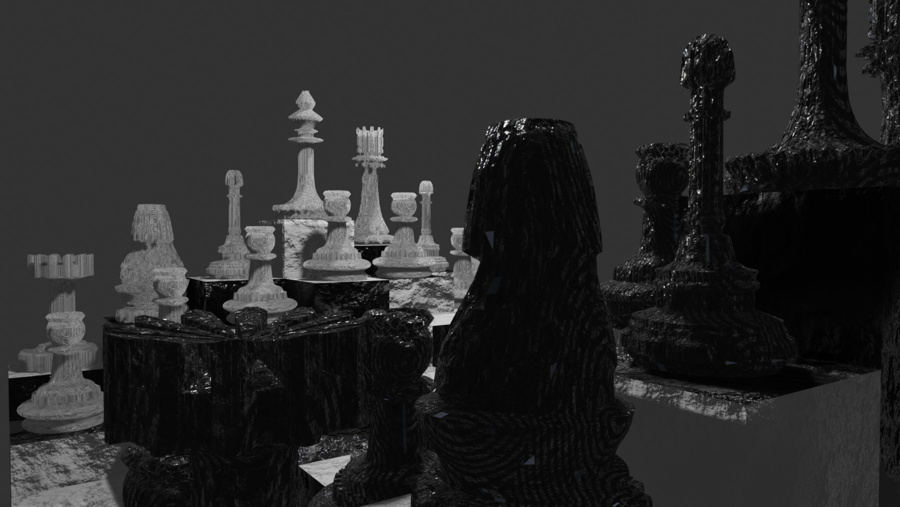 ArtStation Abstract Chess Board and Pieces Resources