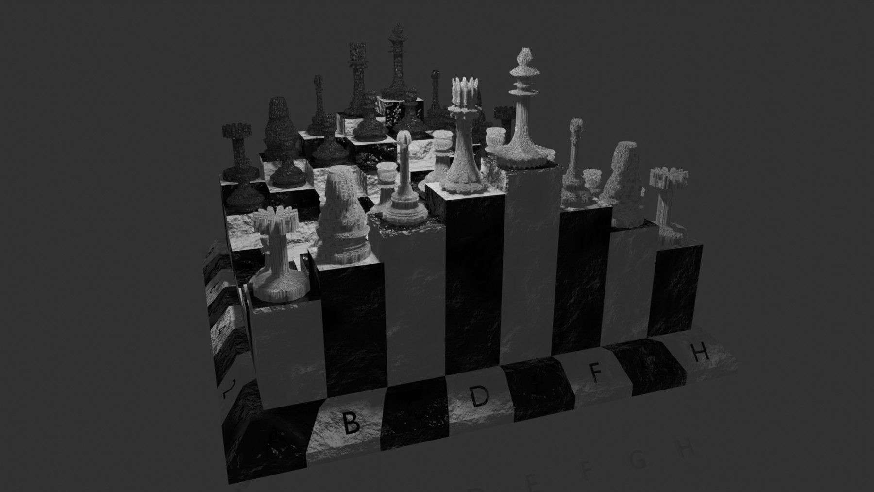 ArtStation - Abstract Chess Board and Pieces | Resources