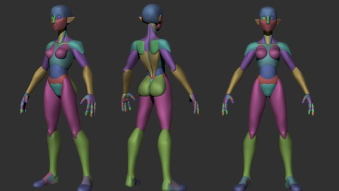 Stylized Female Elf - Base Mesh