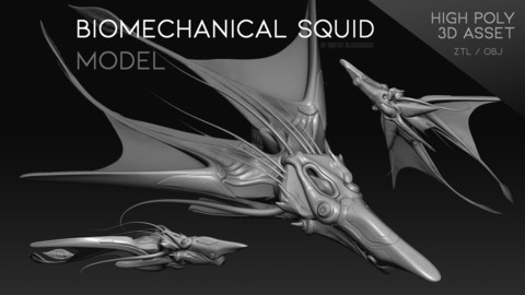 "Biomechanical Squid" model